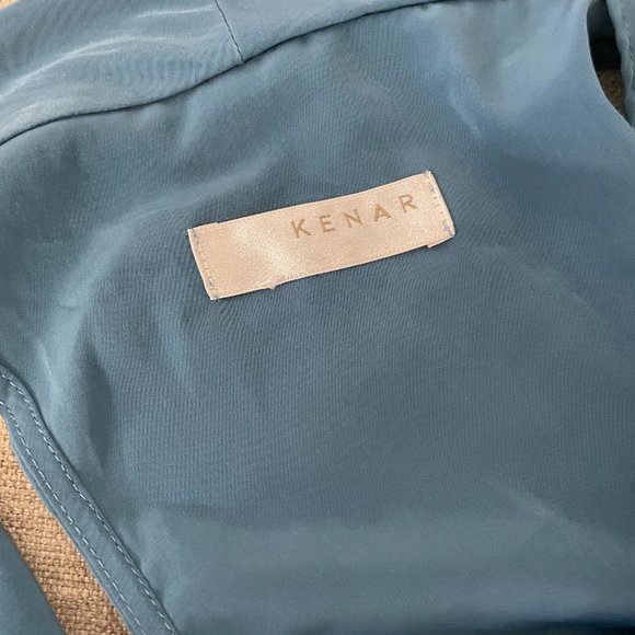 Kenar Small Dusty Blue Cowl Neck Racerback Tank Top - Picture 3 of 4